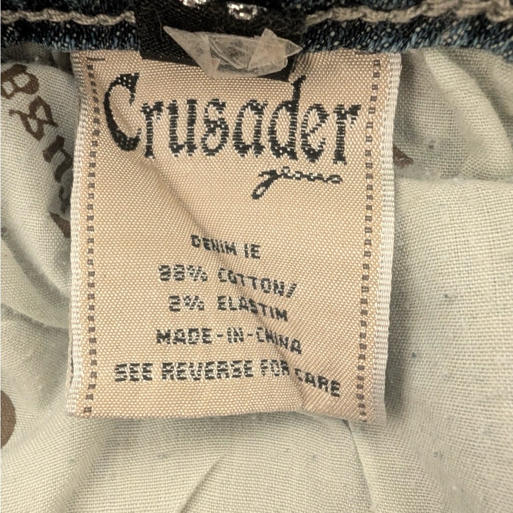Authentic Y2K Vintage Cow Hide Crusader Brand Western Cowgirl Women’s Jeans - Picture 6 of 16